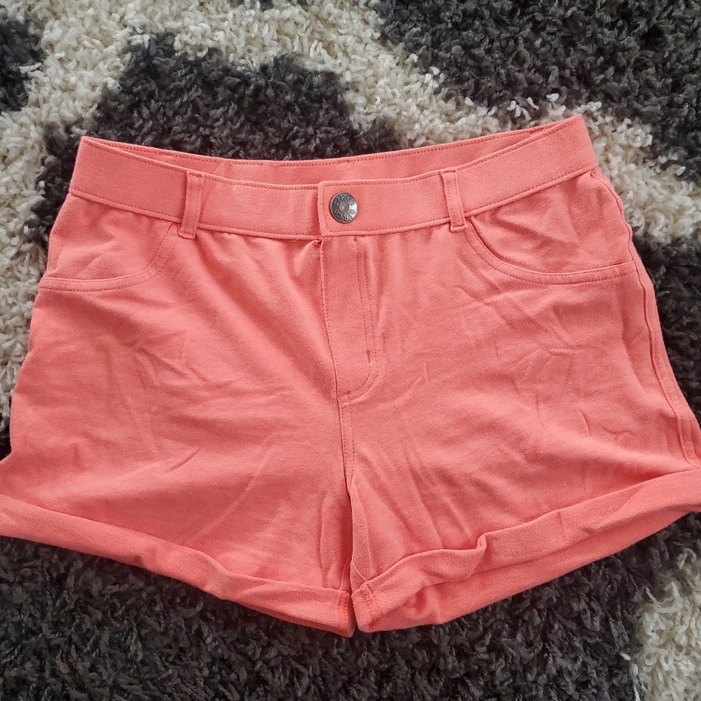 Girls stretchy coral shorts